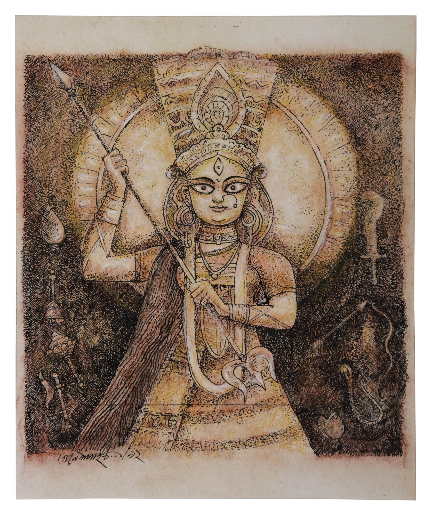 Ganesh Pyne - Untitled (Durga)