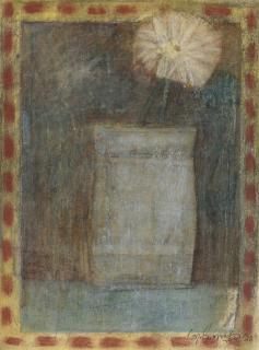 Ganesh Pyne - Untitled (Flower Pot)