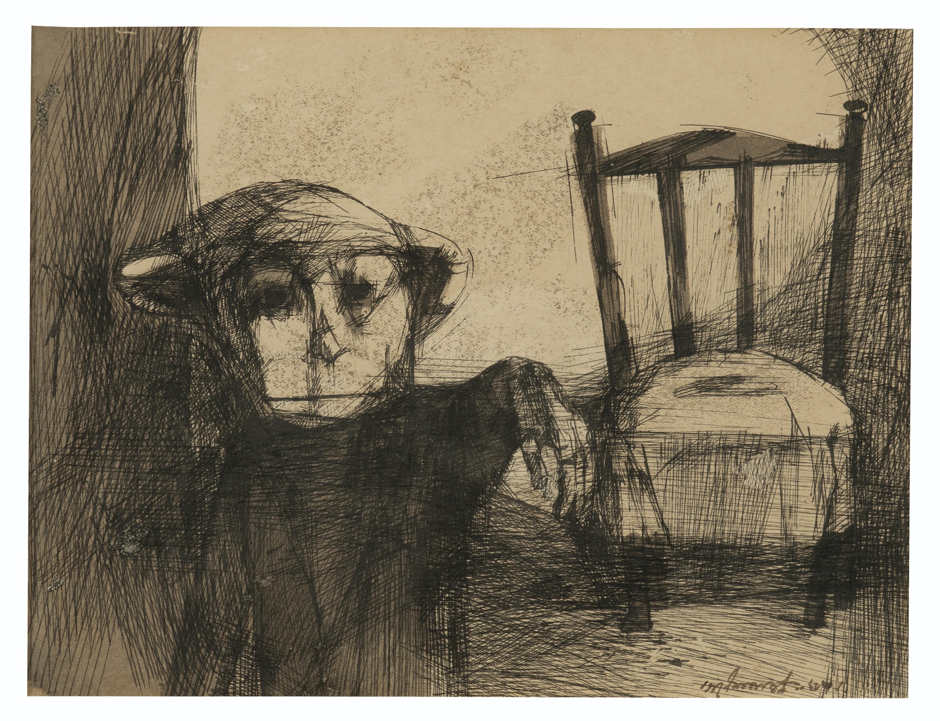 Ganesh Pyne - Untitled (Monkey)