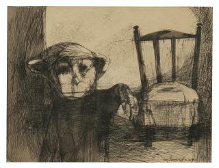 Ganesh Pyne - Untitled (Monkey)