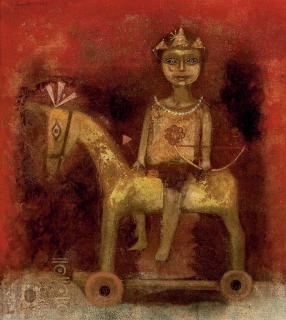 Ganesh Pyne - Untitled (Rider on the Threshold)