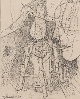 Ganesh Pyne - Untitled (The Lamp)