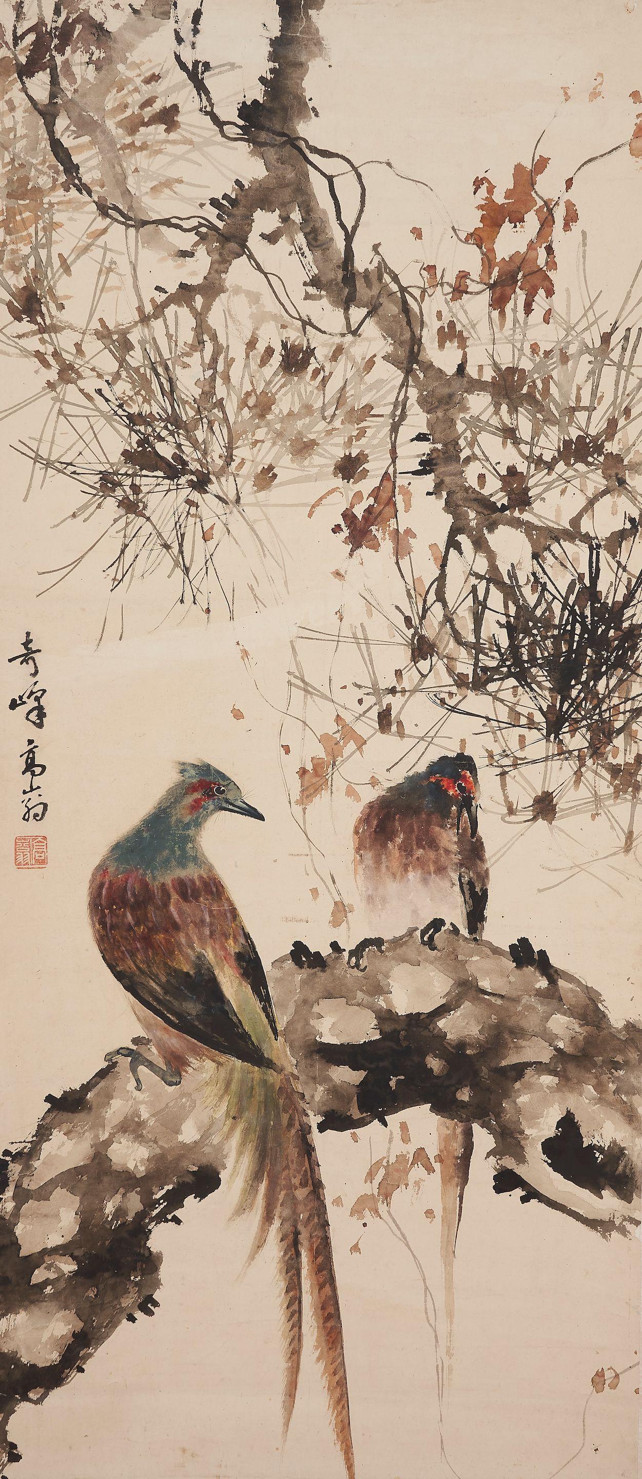 Gao Qifeng - Birds among Pine Tree