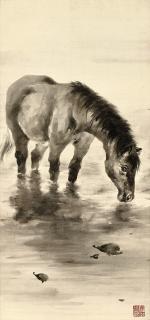 Gao Qifeng - Horse Drinking Water