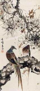 Gao Qifeng - Pheasants On Pine