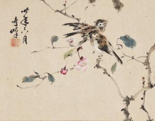 Gao Qifeng - Two Birds on Peach Blossom Branch