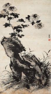 Gao Qipei - Chrysanthemums and Rock