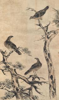 Gao Qipei - Eagles on Pine