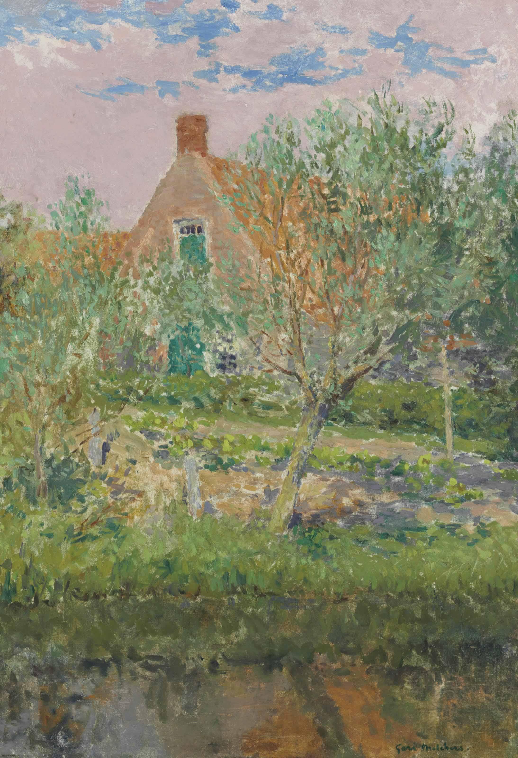 Gari Melchers - A Little House in Egmond, Holland