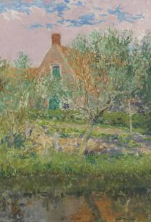 Gari Melchers - A Little House in Egmond, Holland
