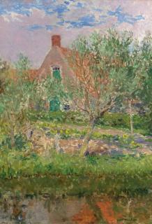 Gari Melchers - A Little House in Egmond, Holland
