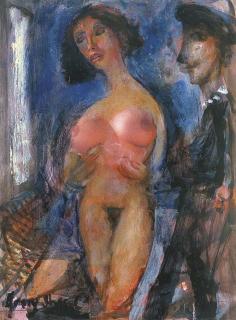 Garry Shead - Model in front of window