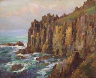 Garstin Cox - Cliffs off the Cornish Coast