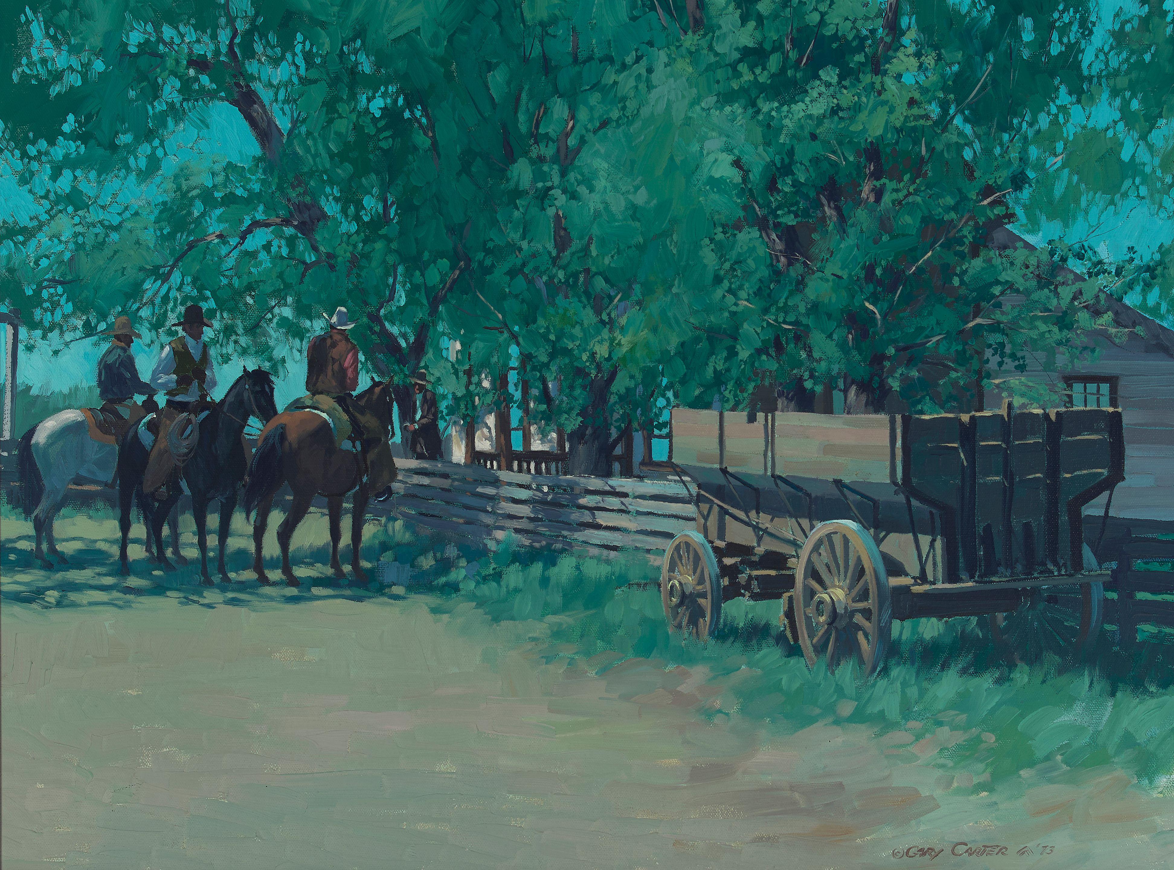 Gary Carter - Stoop Philosopher 18 x 24 in. framed 26 1/2 x 32 1/2 in.