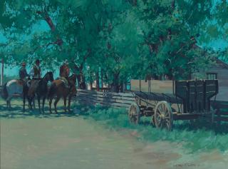 Gary Carter - Stoop Philosopher 18 x 24 in. framed 26 1/2 x 32 1/2 in.