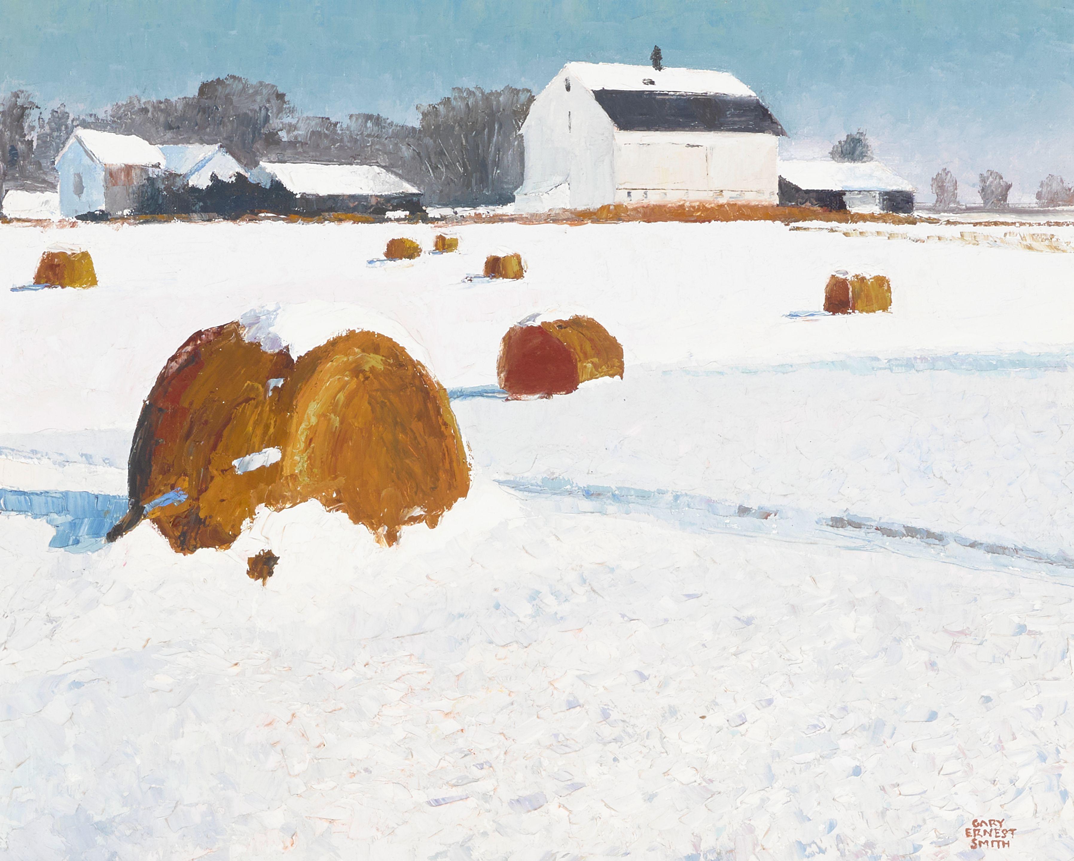Gary Ernest Smith - Bales in Winter