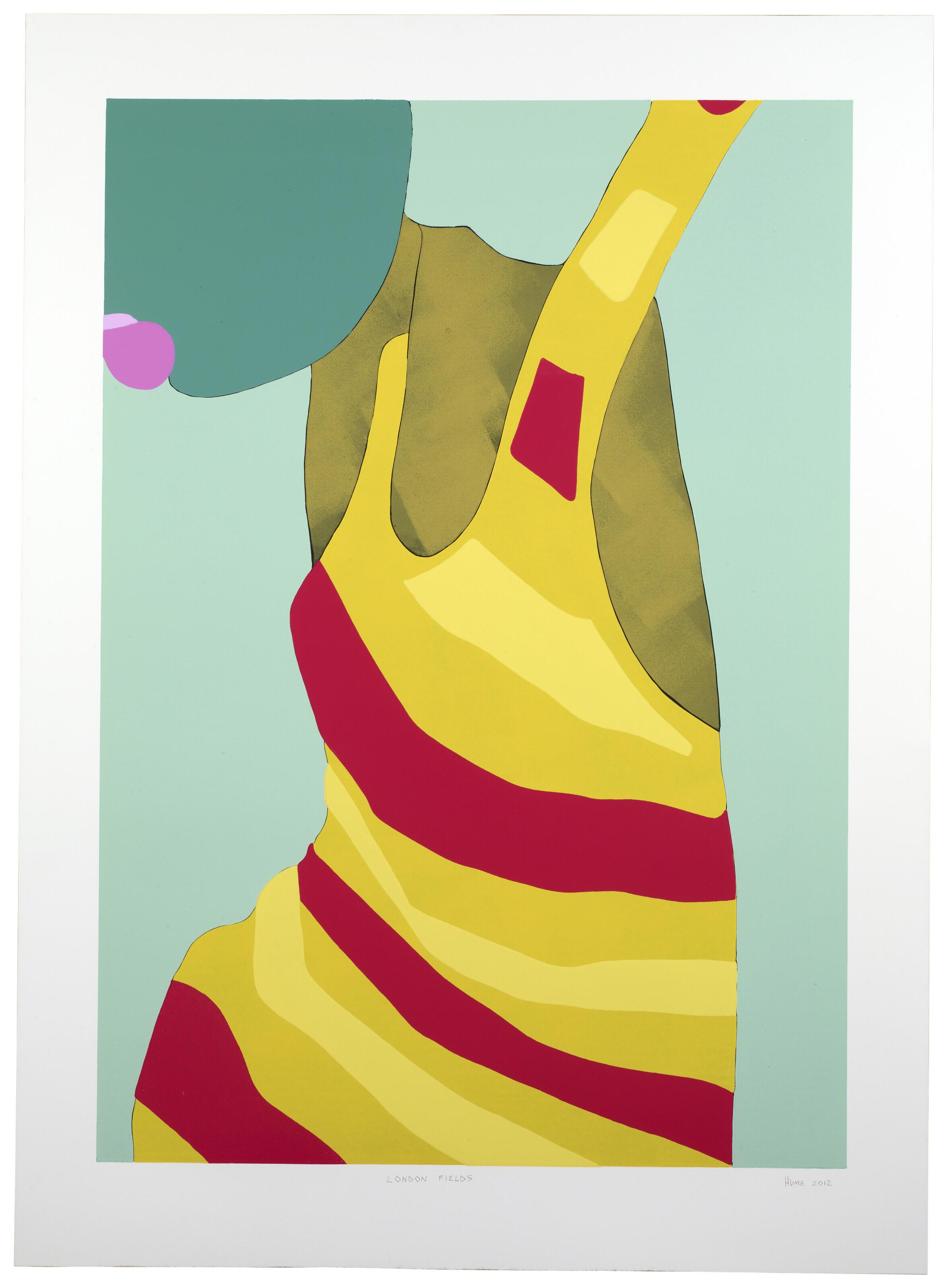 Gary Hume - London Fields, from: Six Block Prints