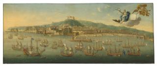 Gaspar Butler - Naples with the English Fleet from the sea