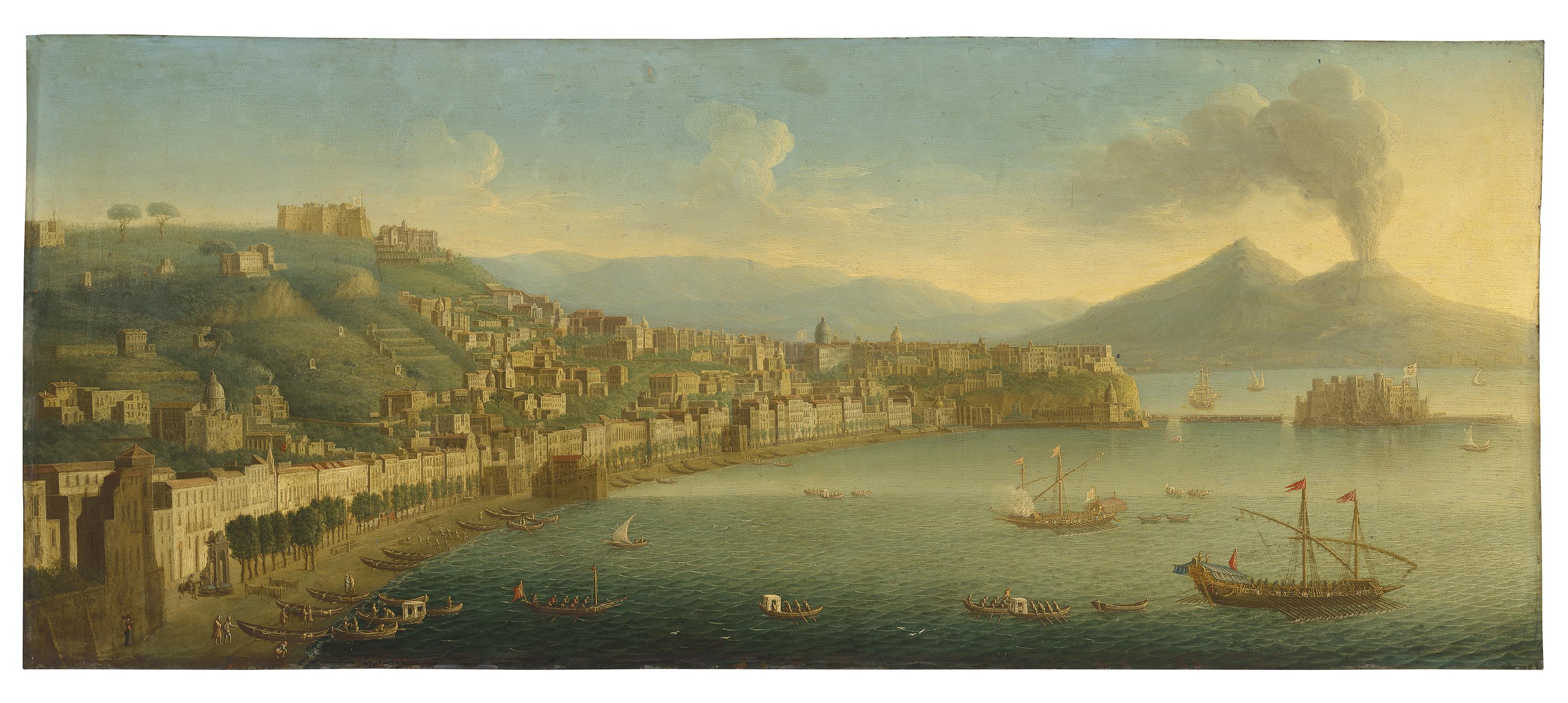 Gaspar Butler - Naples with the Riviera di Chiaia from the strada di Posillipo, with Vesuvius beyond