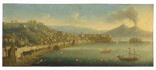 Gaspar Butler - Naples with the Riviera di Chiaia from the strada di Posillipo, with Vesuvius beyond