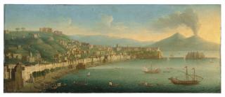 Gaspar Butler - View of Naples with the Riviera di Chiaia from the strada di Posillipo, with Vesuvius beyond