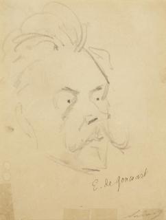 Gaspar-Felix Tournachon - Portrait d\'Edmond de Goncourt (1822-1896)