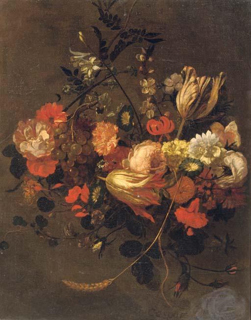 Gaspar Thielens - Roses, tulips, violets, poppies and other flowers