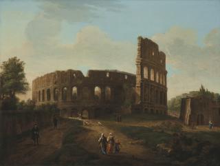 Gaspar Van Wittel - A View of the Colosseum, Rome, with the Esquiline Hill beyond