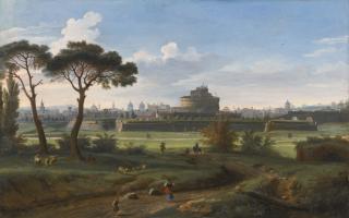 Gaspar Van Wittel - Rome, A View Of The Castel Sant\'Angelo From Prati