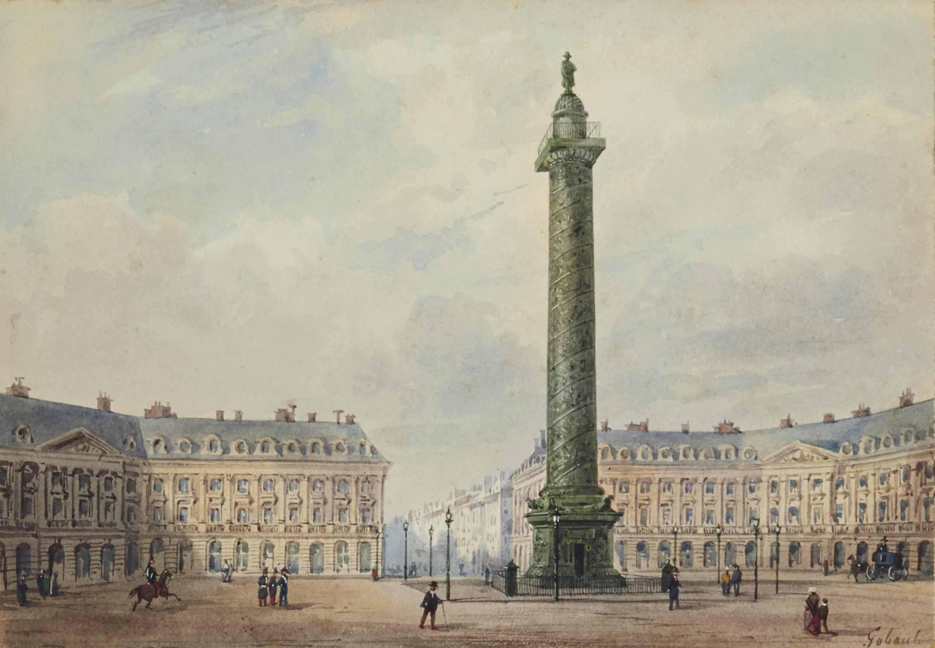 Gaspard Gobaut - Vue De La Place Vendôme À Paris