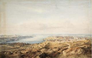 Gaspard Gobaut - Vue de La Ville de Sébastopol Après Le Siège, La Mer Noire À L\'Arrière-Plan