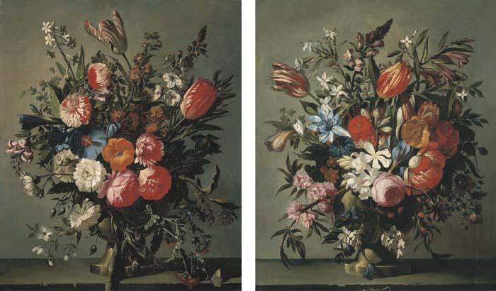 Gaspard Pieter Verbruggen L\'Ancien - Bouquets de Fleurs