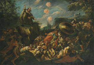 Gaspare Diziani - Elijah Calling Fire From Heaven To Destroy The Soldiers Of Ahaziah