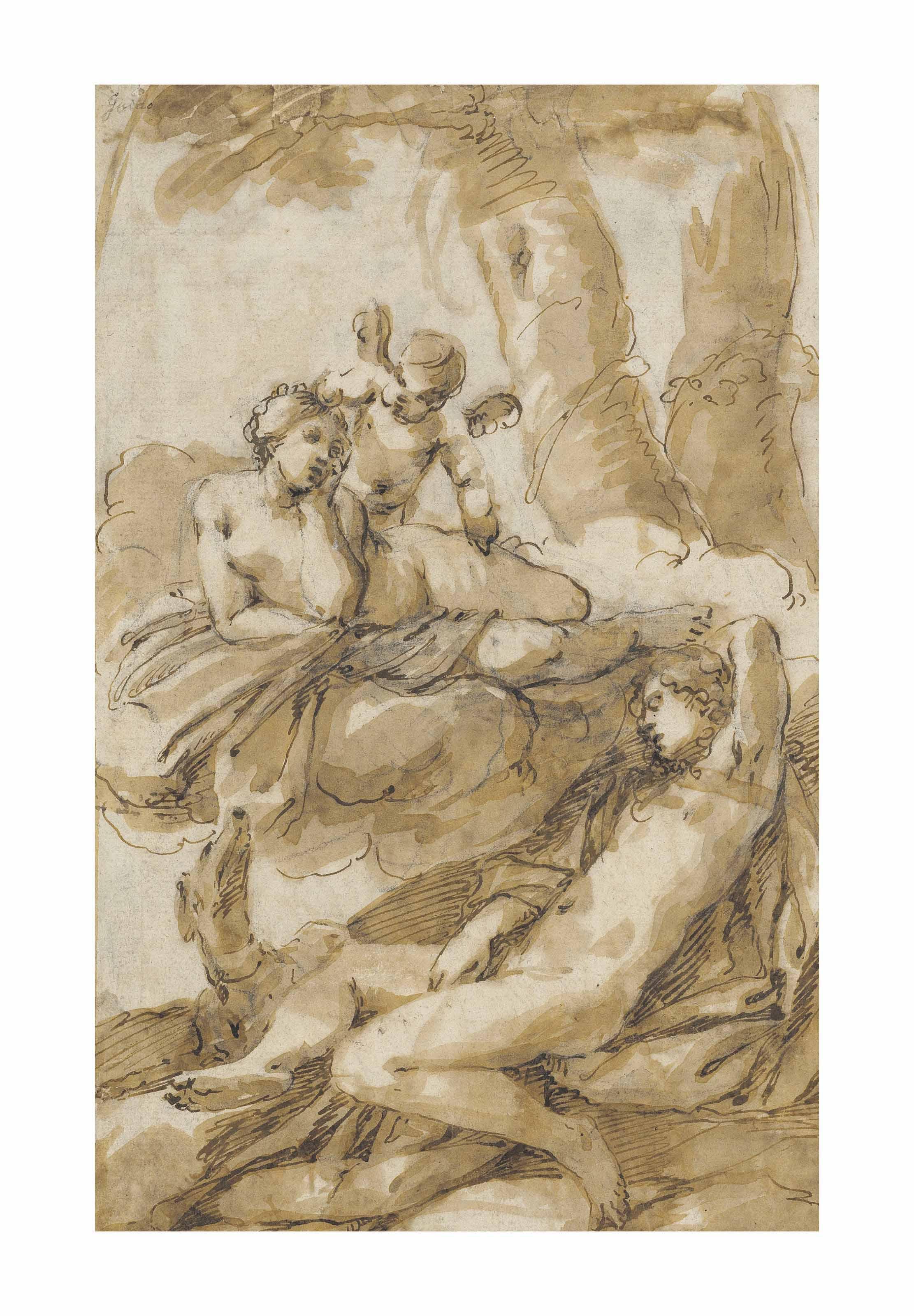 Gaspare Diziani - Selene finding the sleeping Endymion