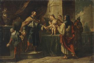 Gaspare Diziani - The infant Moses trampling on the pharaoh\'s crown