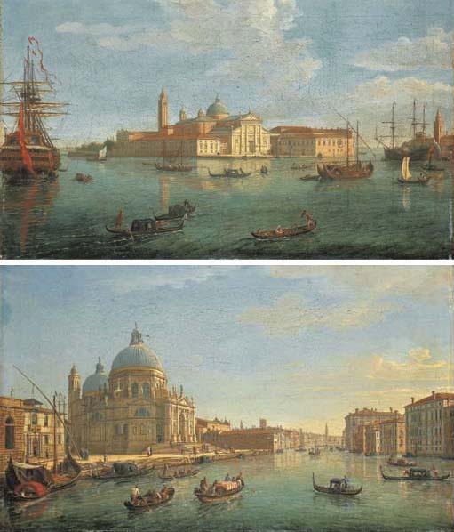 Gaspare Van Wittel - The Island of San Giorgio Maggiore, Venice, from the Bacino; and The Entrance to the Grand Canal, with the Santa Maria della Salute