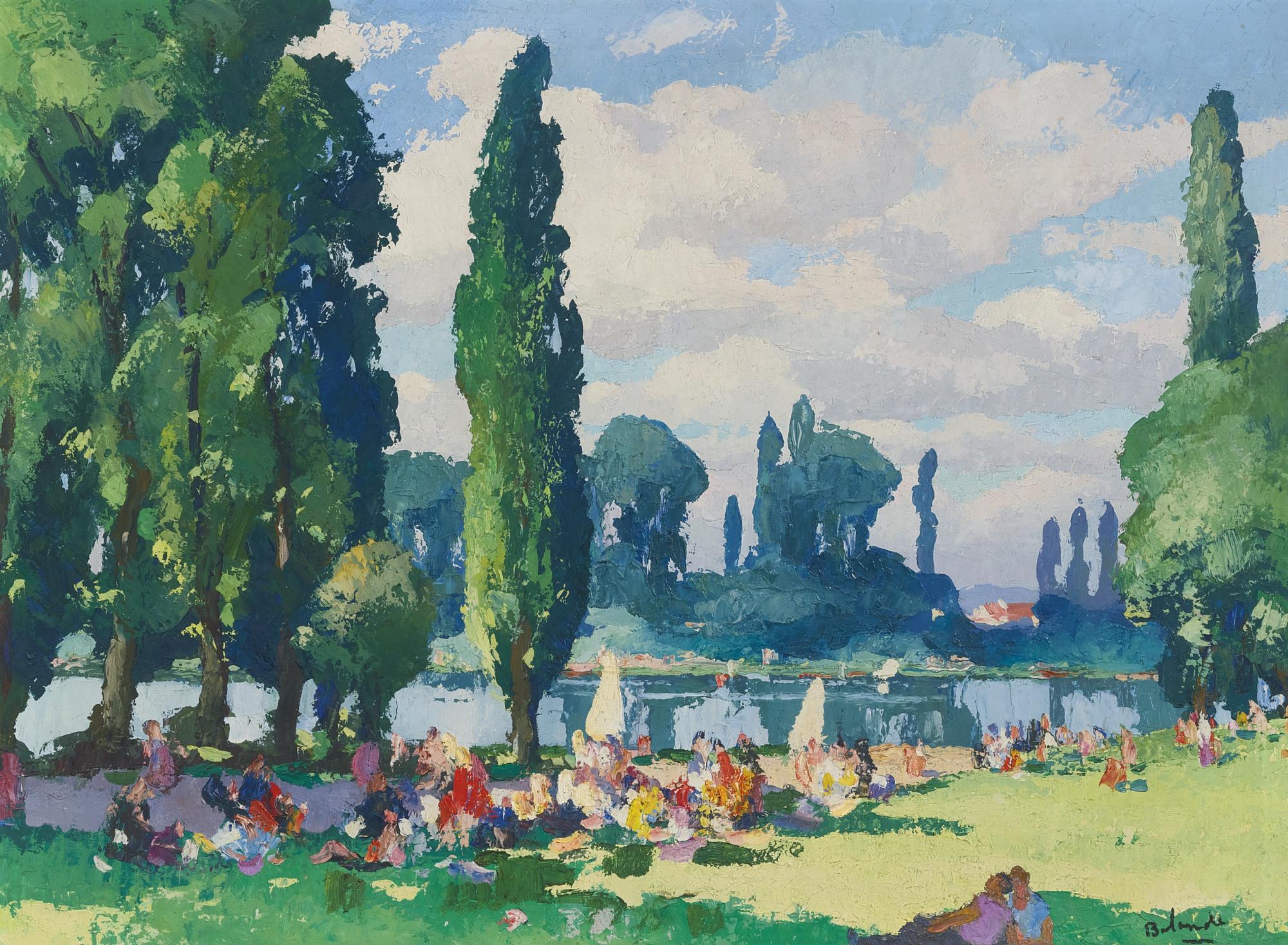 Gaston Balande - La Déjeuner Au Bord De La Rivière