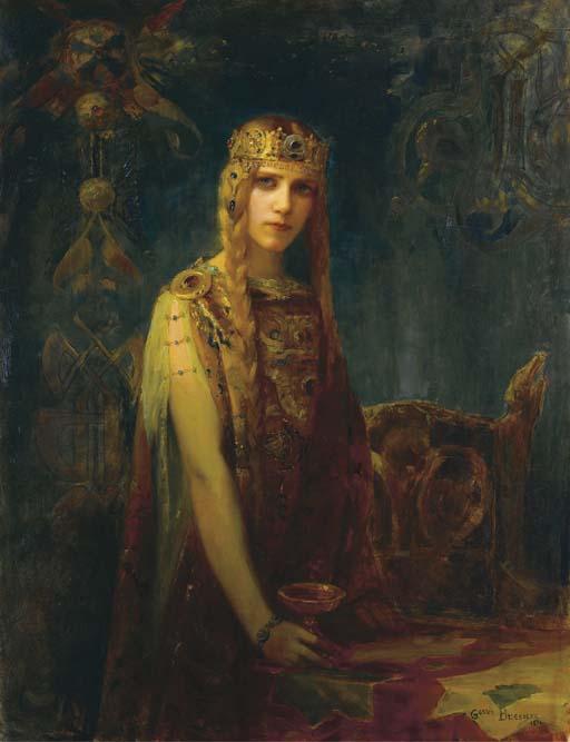 Gaston Bussiere - Femme À la Couronne: la Princesse Celte