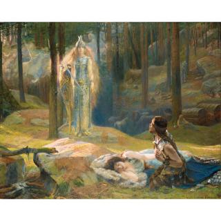 Gaston Bussière - La Révélation, Brünnhilde Découvrant Sieglinde Et Siegmund