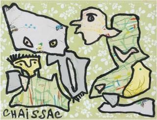 Gaston Chaissac - Composition Aux Trois Personnages