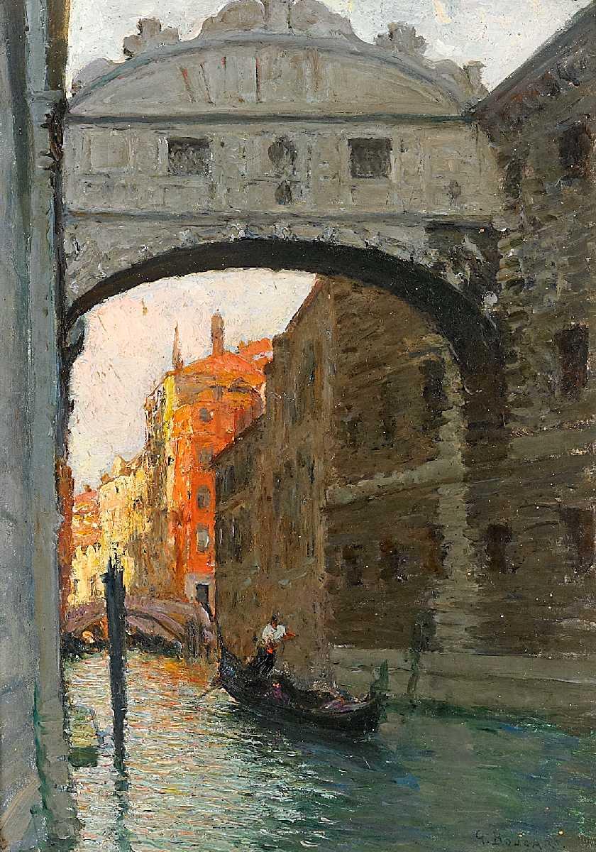 Gaston Hyppolite Boucart - Unter der Seufzerbrücke in Venedig