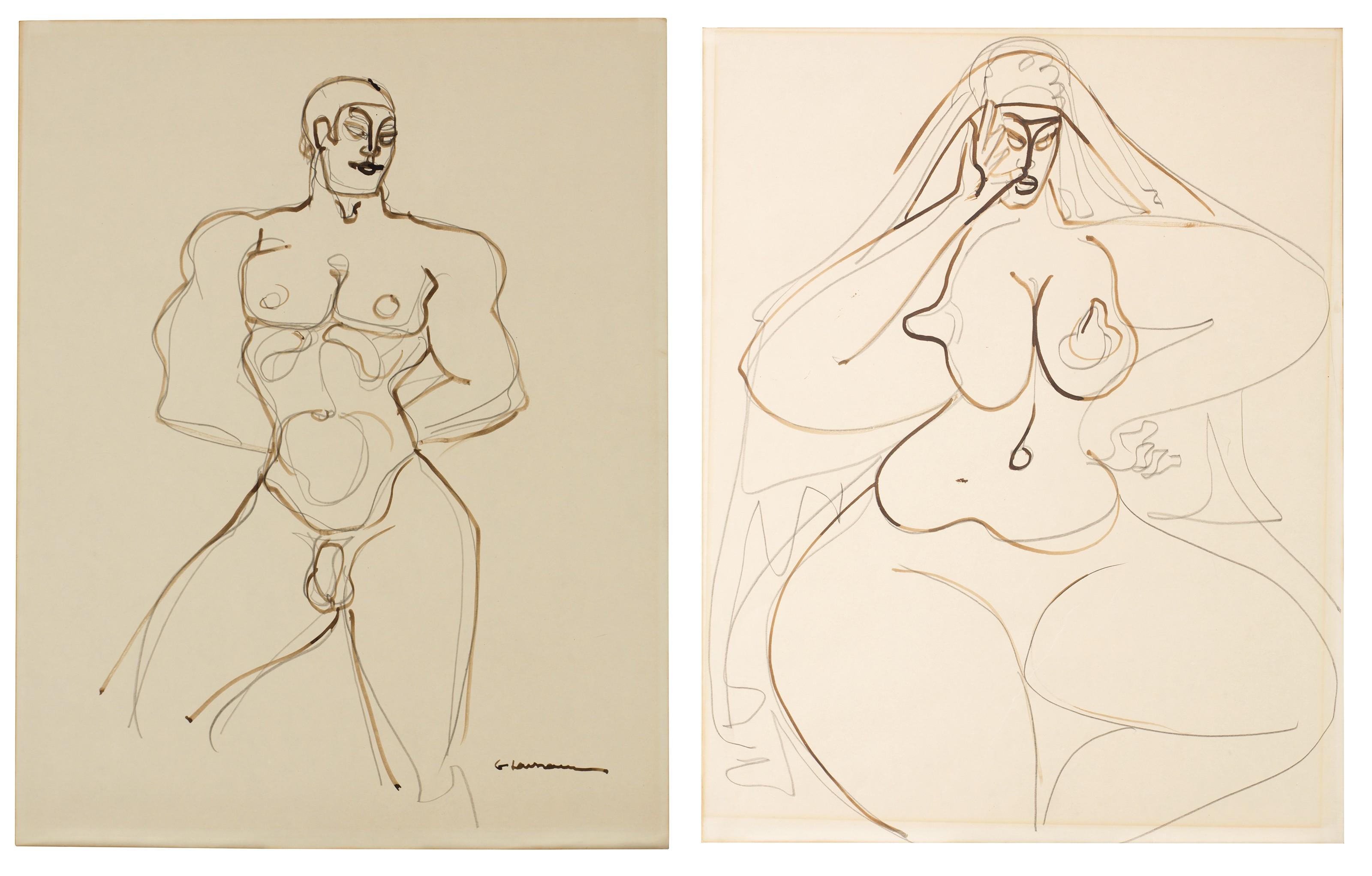 Gaston Lachaise - Acrobat; together with Dancer