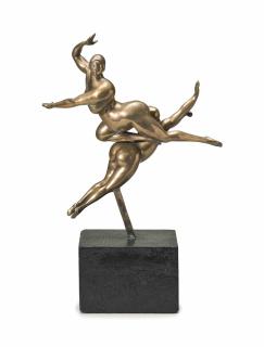 Gaston Lachaise - Flying Figures (Two Floating Nude Acrobats)  [LF 30]