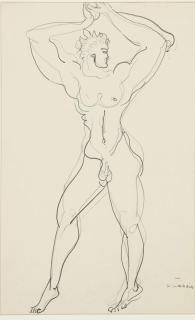 Gaston Lachaise - Male Nude (Recto And Verso)