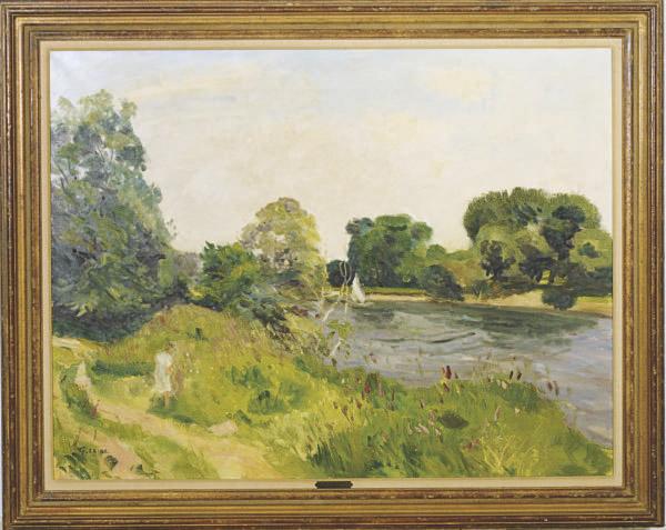 Gaston Sébire - A spring day by the river