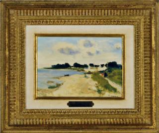 Gaston Sebire - La Promenade; and a companion painting