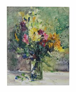 Gaston Sébire - Vase de fleurs