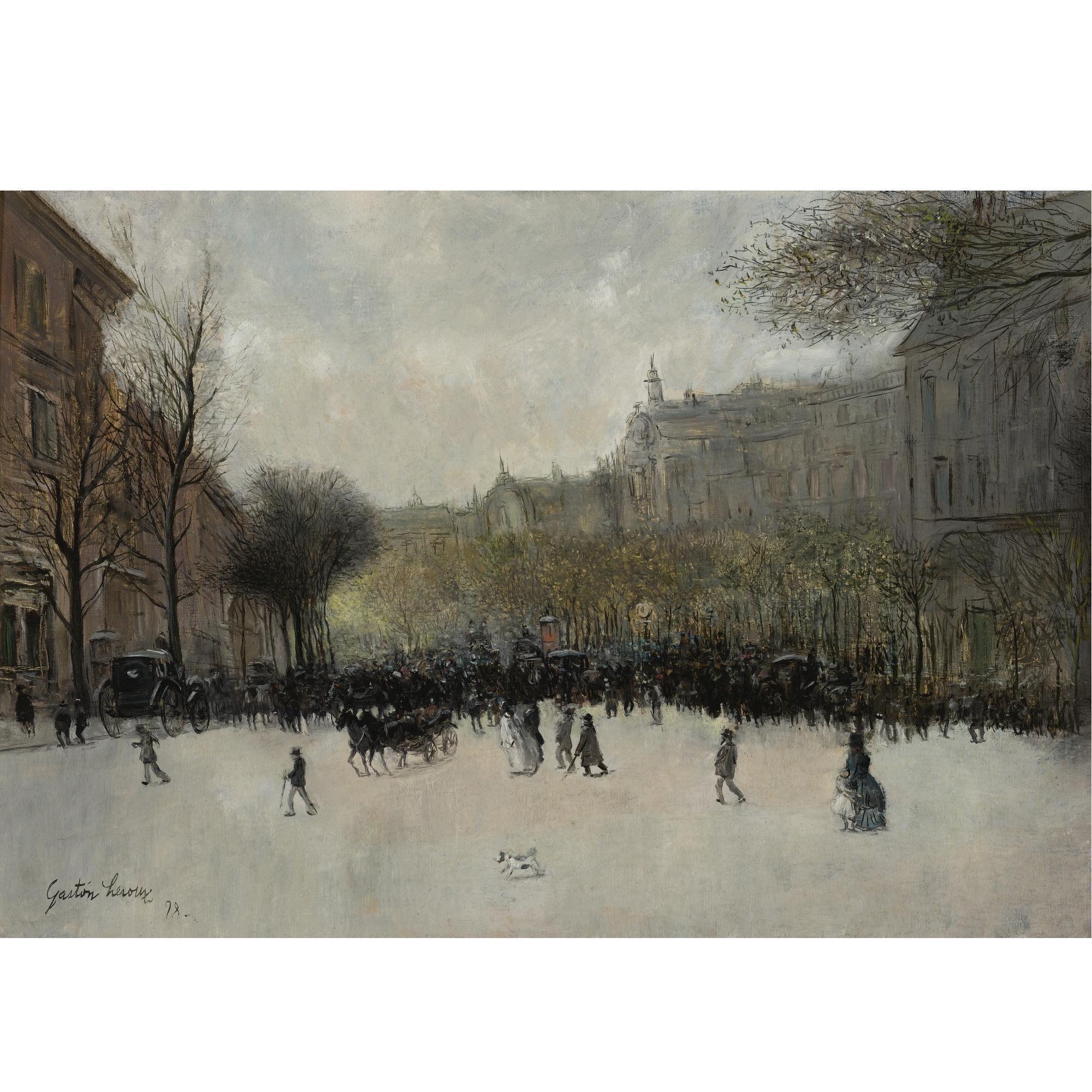 Gaston Veuvenot Leroux - French A Busy Street