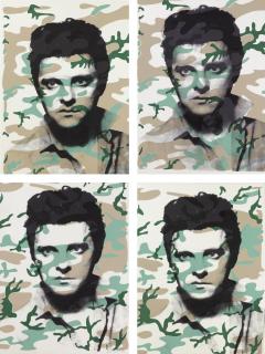Gavin Turk - Camouflage Elvis Light Green & Beige:  4 Prints