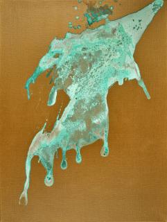 Gavin Turk - Footprint Piss Painting